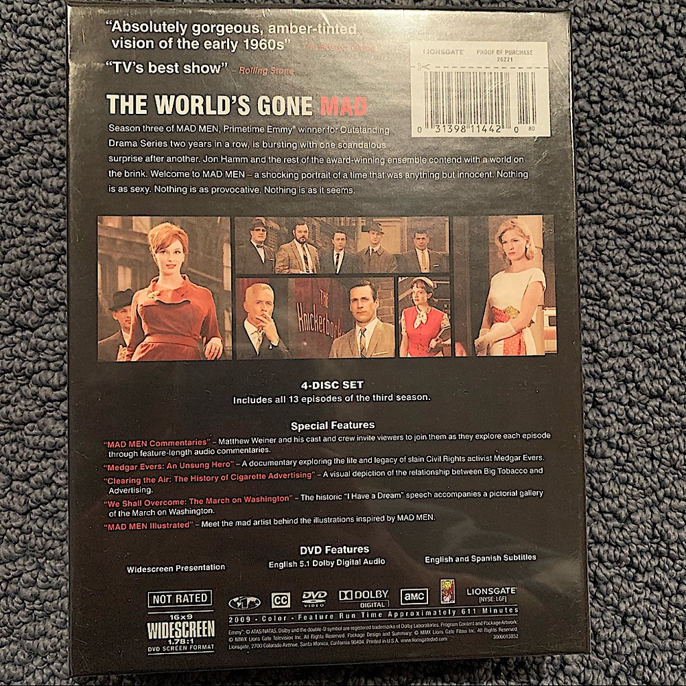 Mad Men seasons 1-3 dvds - Picture 4 of 4